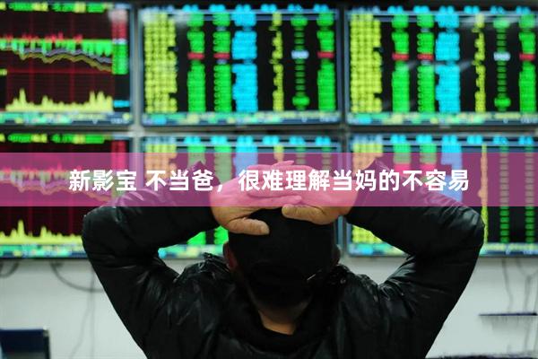新影宝 不当爸，很难理解当妈的不容易